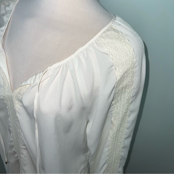 Saint Tropez West Ivory Lace Accent Blouse - Picture 2 of 15